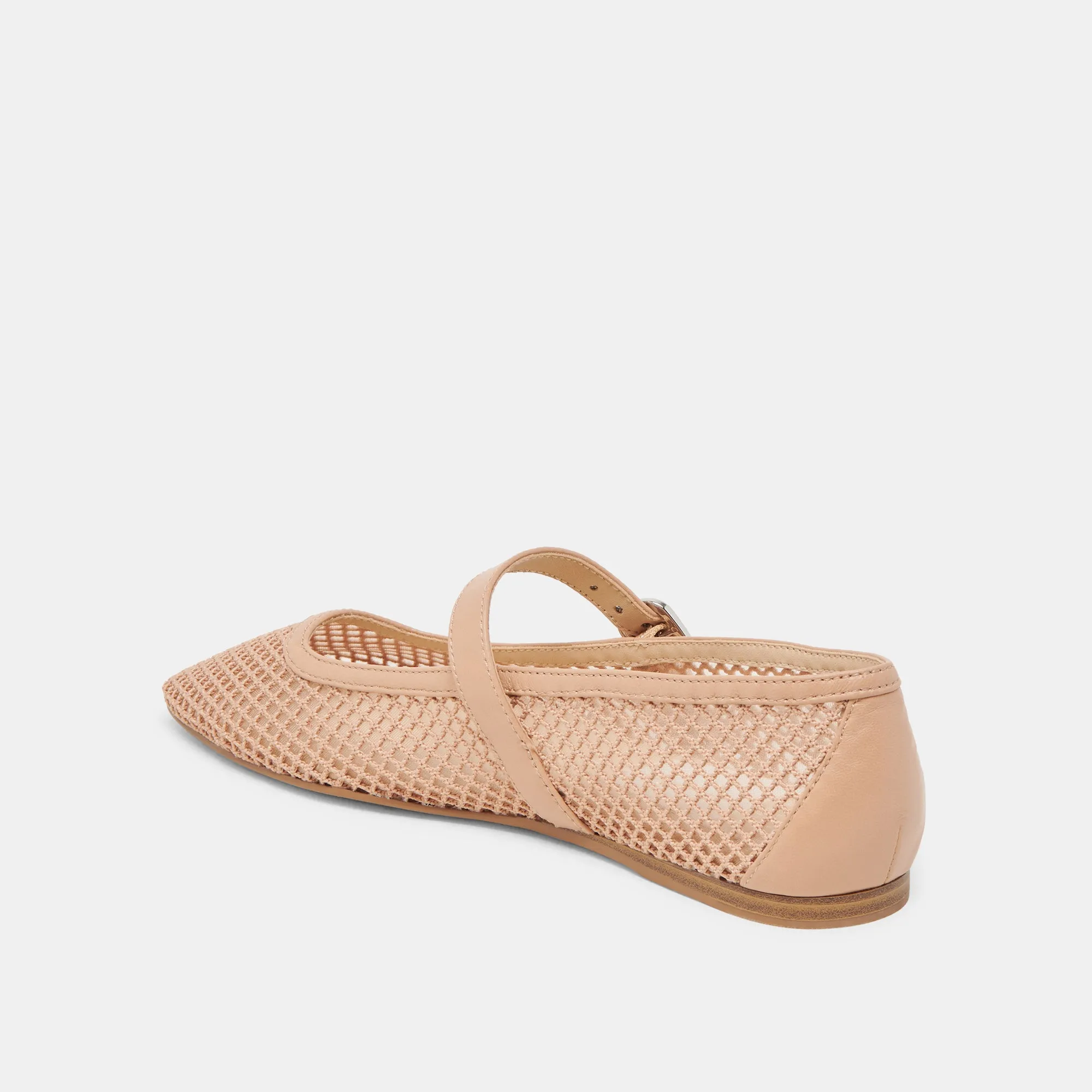 RODNI BALLERINES EN MAILLE TISSÉE BEIGE CLAIR
