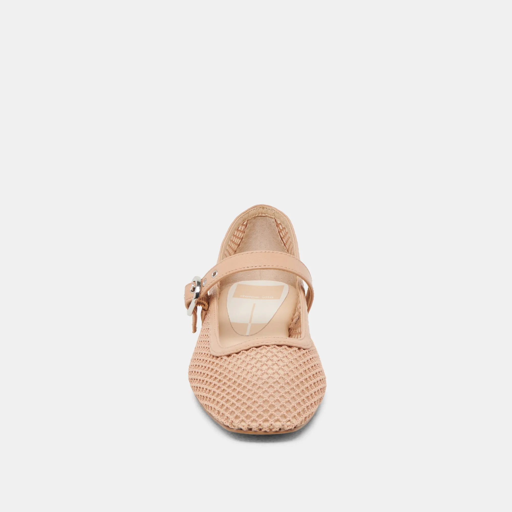 RODNI BALLERINES EN MAILLE TISSÉE BEIGE CLAIR