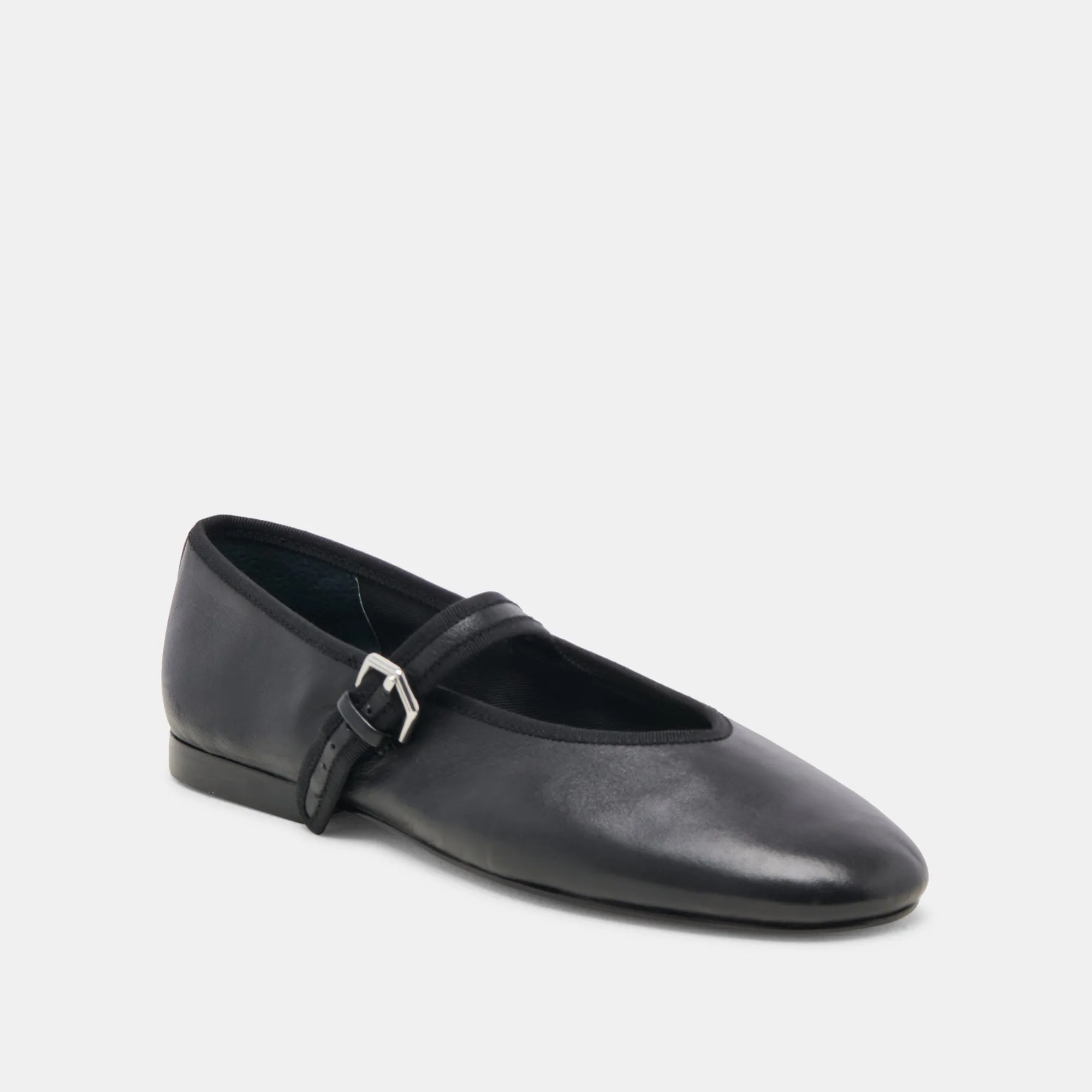 BALLERINES ROSLYN EN CUIR NOIR