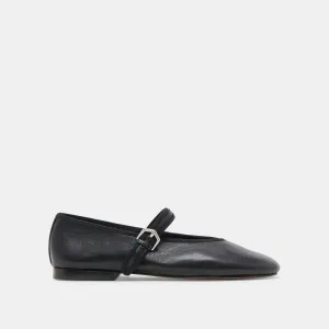 BALLERINES ROSLYN EN CUIR NOIR