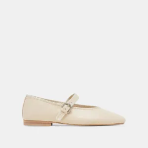 BALLERINES ROSLYN EN CUIR CRÈME