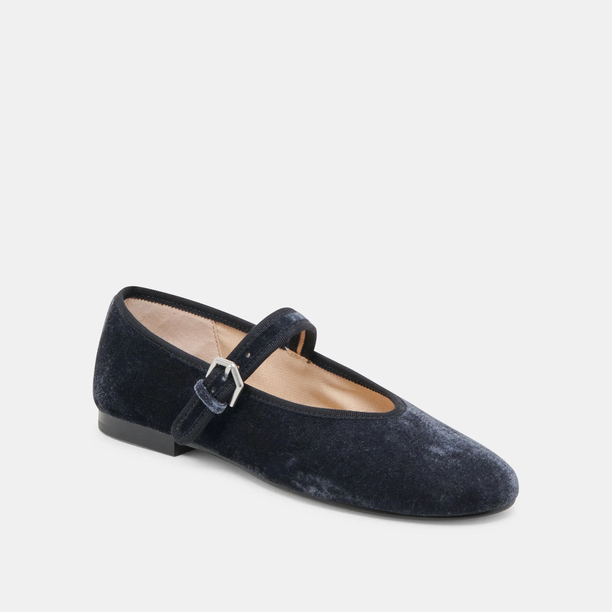 BALLERINES ROSLYN VELOURS BLEU PÂLE