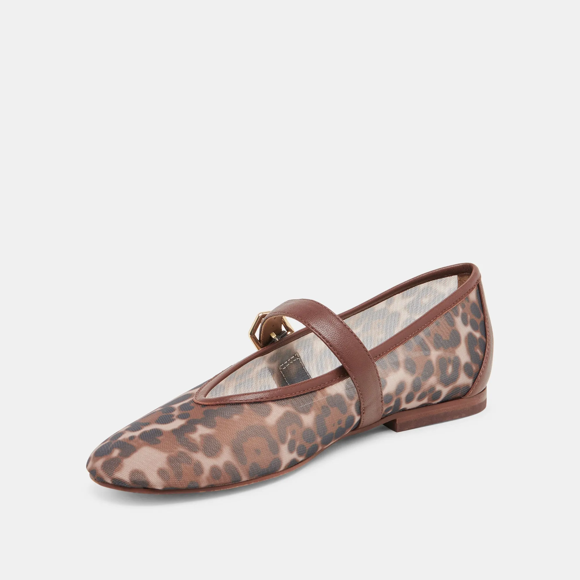 BALLERINES ROSLYN EN MAILLE LÉOPARD