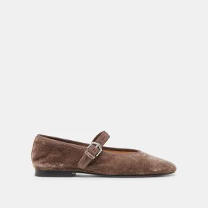 ROSLYN BALLERINES VELOURS FUMÉ