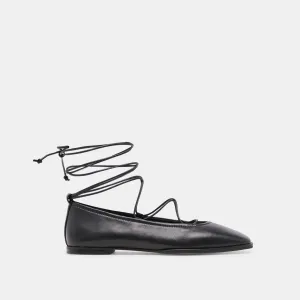 RYDER BALLET FLATS CUIR NOIR