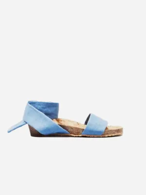 Sandales Vegan à Lanières Cheville Sand | Bleu