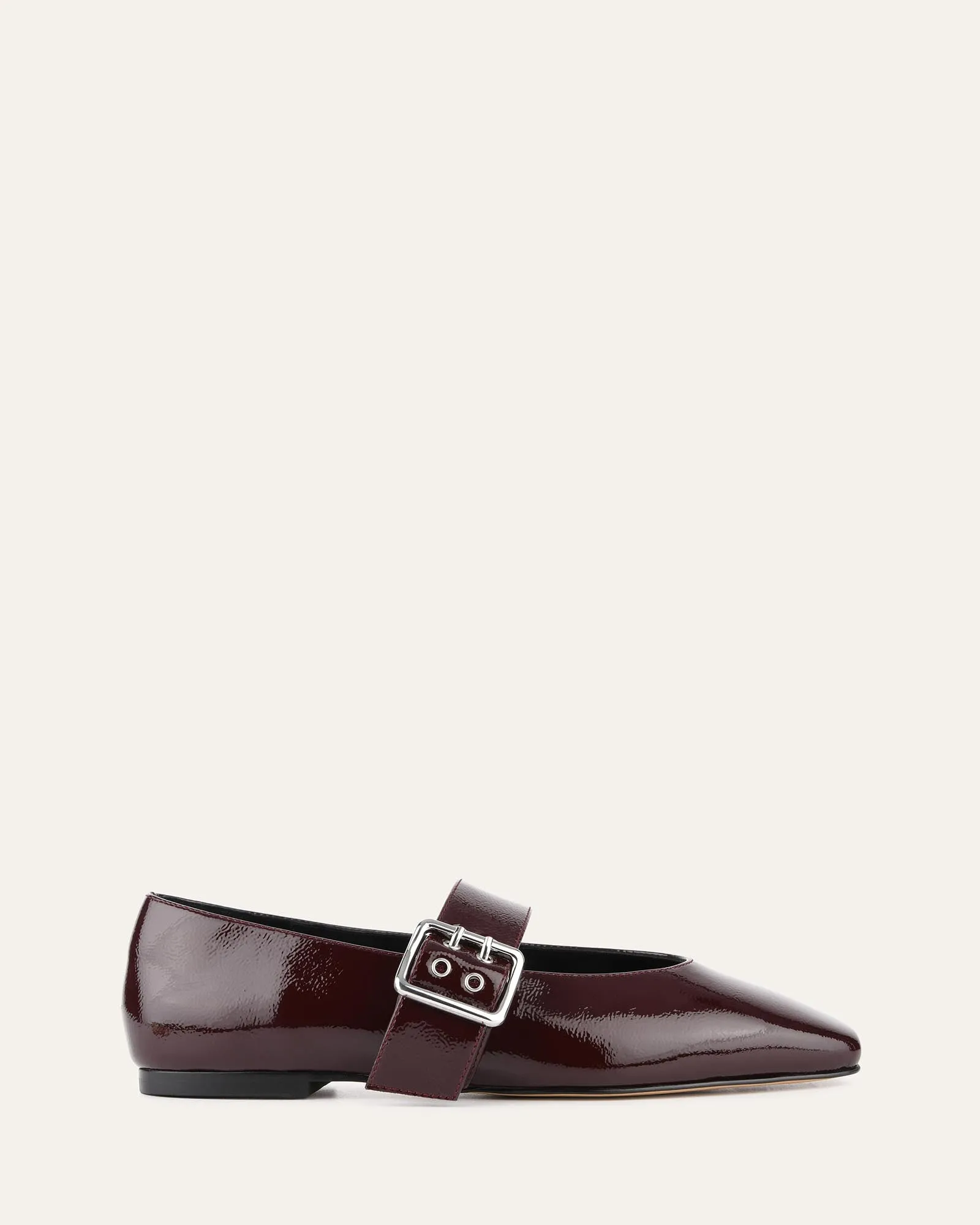SARAH FLATS DÉCONTRACTÉS MERLOT PATINÉ FROISSÉ