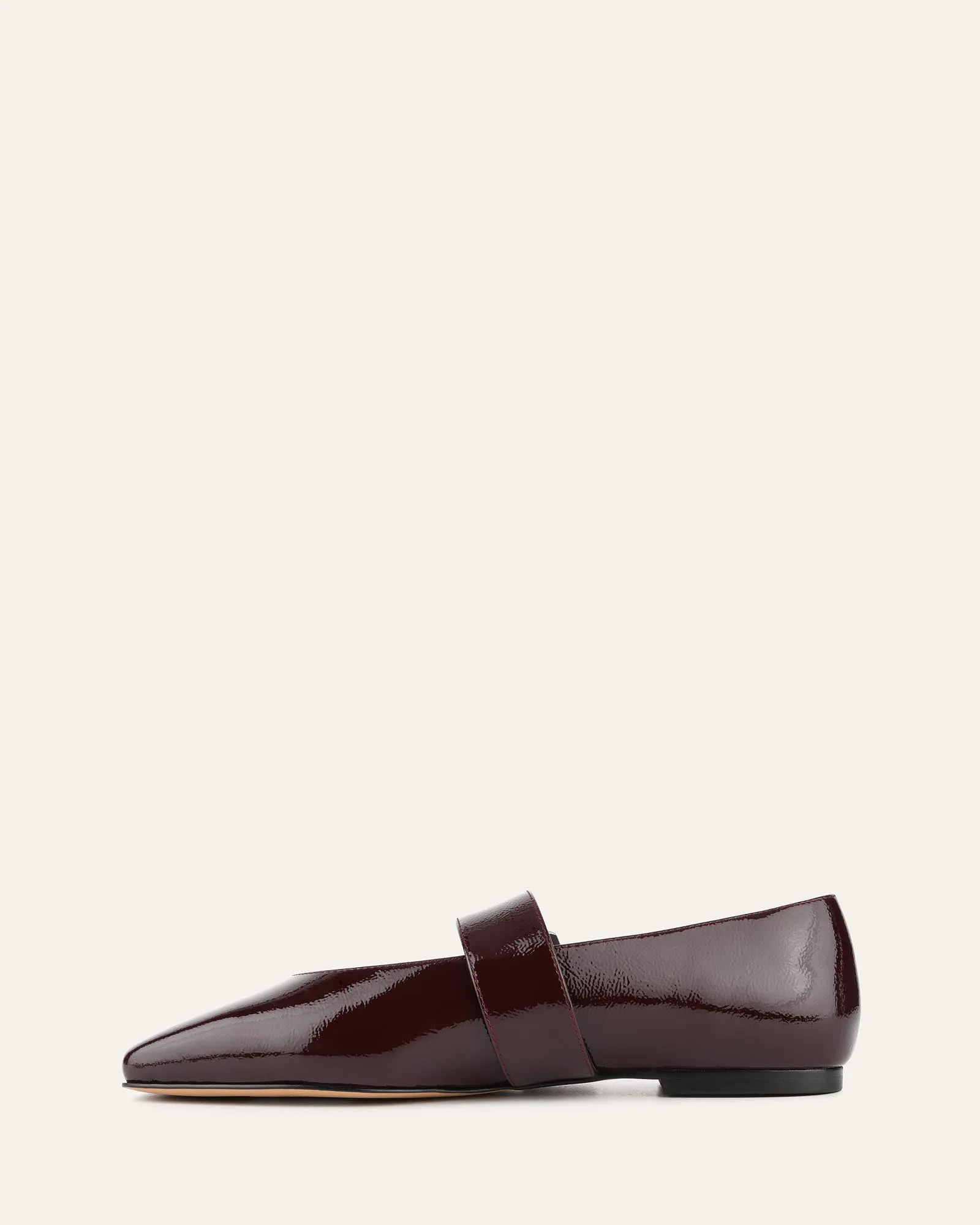 SARAH FLATS DÉCONTRACTÉS MERLOT PATINÉ FROISSÉ