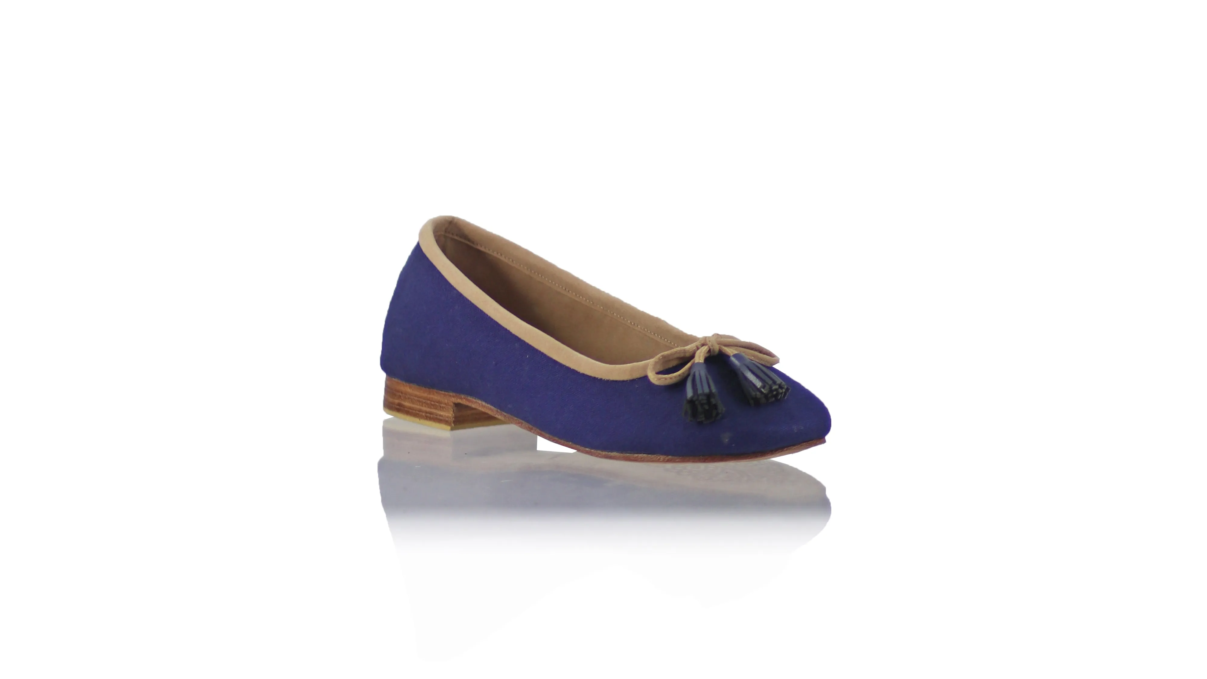 Sasha Ballet 20mm - Lin bleu marine