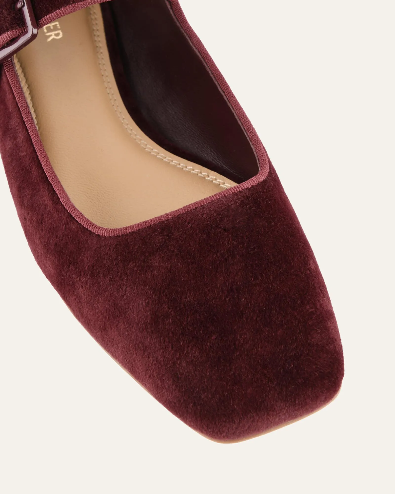SERAFINA BALLERINES DÉCONTRACTÉES VELOURS MERLOT