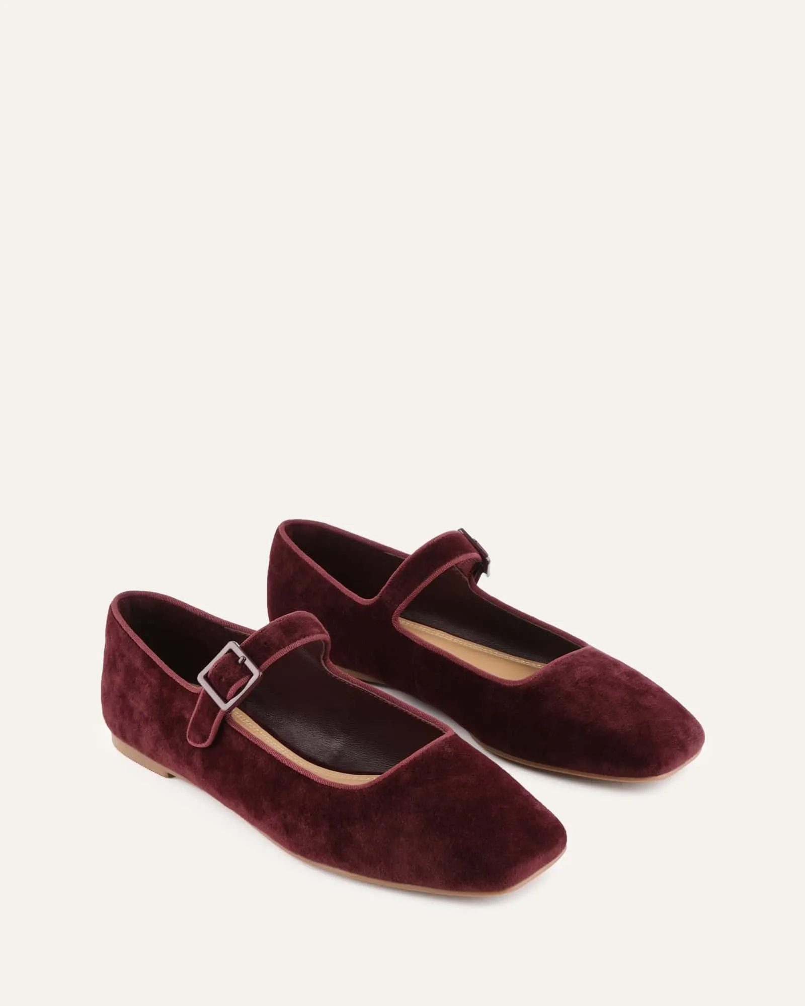SERAFINA BALLERINES DÉCONTRACTÉES VELOURS MERLOT