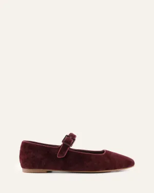 SERAFINA BALLERINES DÉCONTRACTÉES VELOURS MERLOT