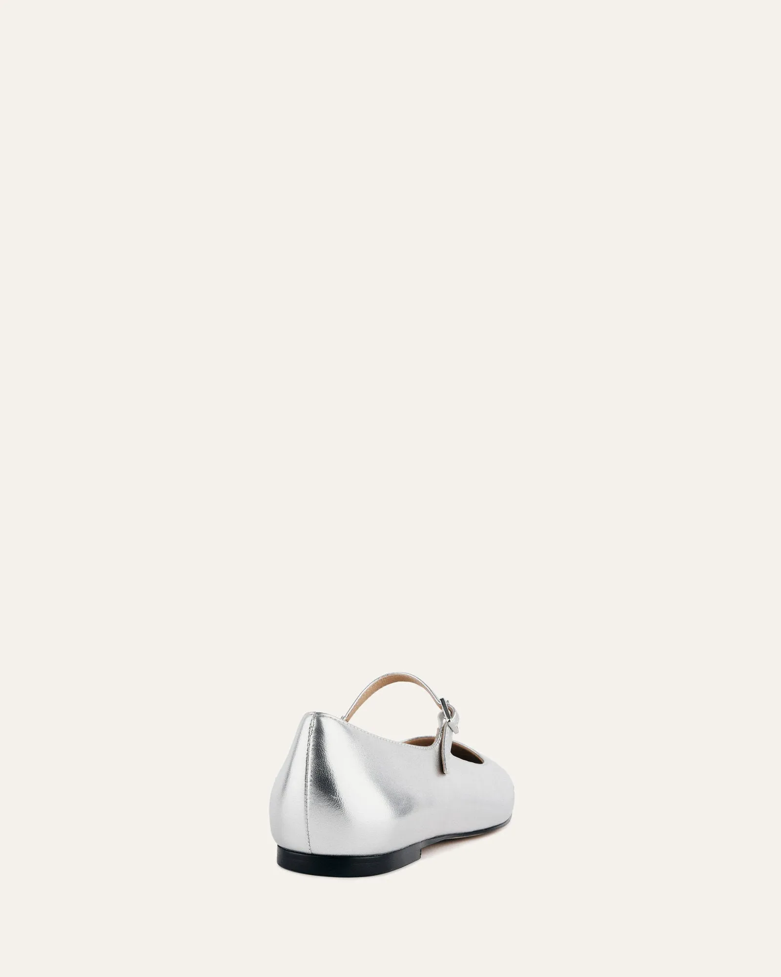 SERENITY BALLERINES DÉCONTRACTÉES EN CUIR ARGENTÉ