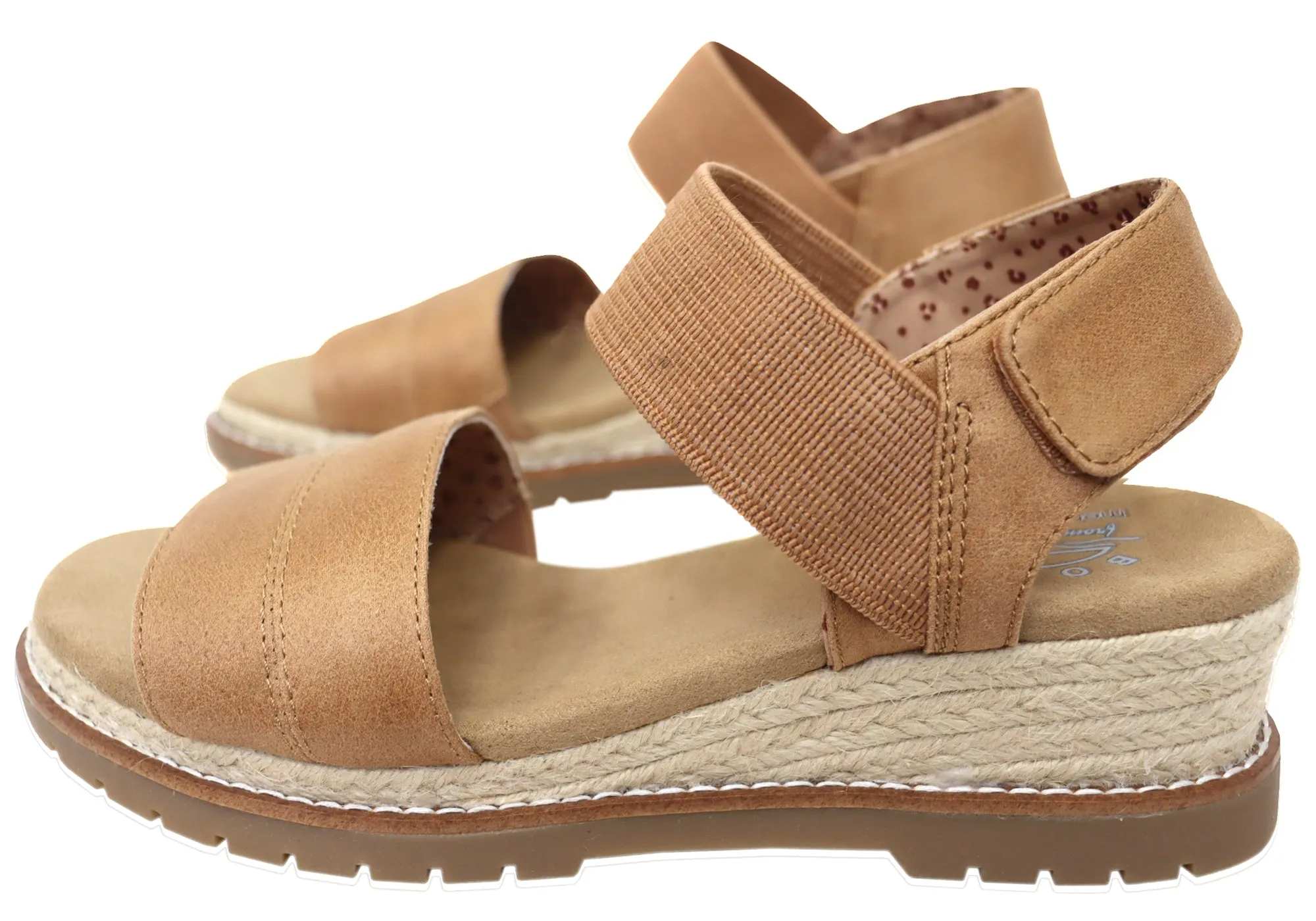 Skechers Femme BOBS Desert Chill Sandales Confortables à Mousse Mémoire Chaussures Skechers