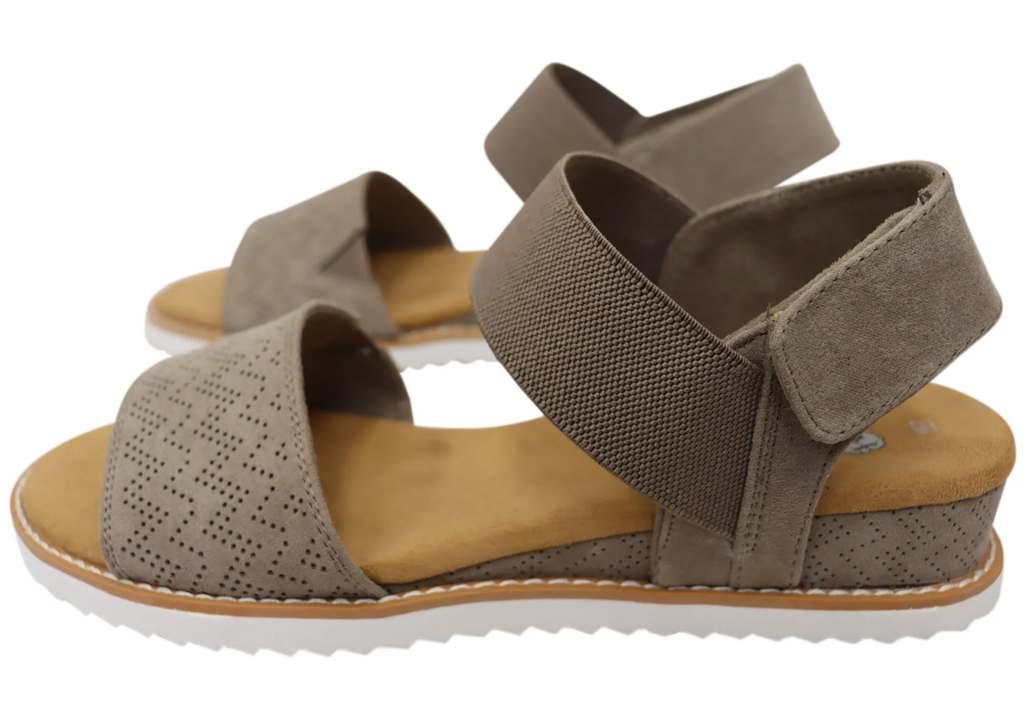 Skechers Femmes Bobs Desert Kiss Sandales à semelle intérieure en mousse mémoire Chaussures Skechers