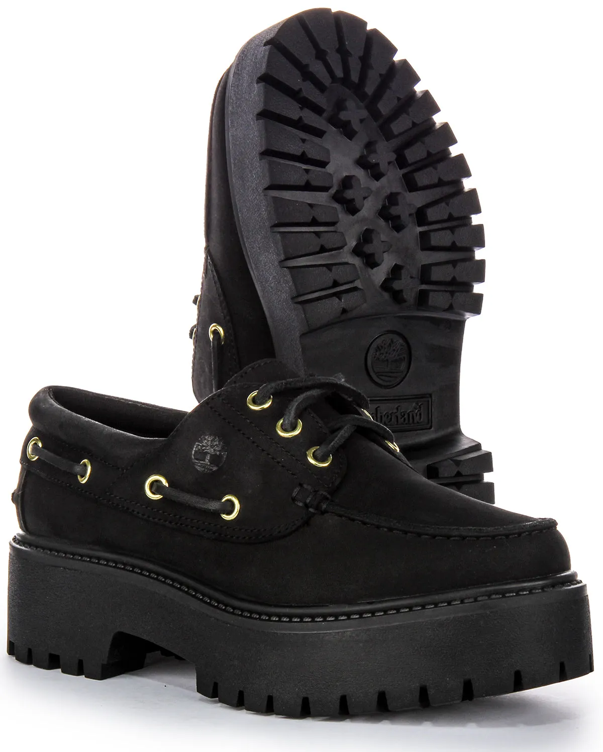 Chaussure bateau Timberland Stone Street A6Ave en noir pour femmes