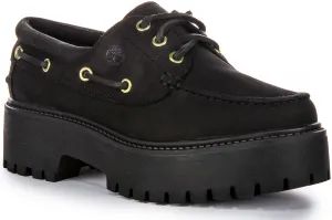 Chaussure bateau Timberland Stone Street A6Ave en noir pour femmes