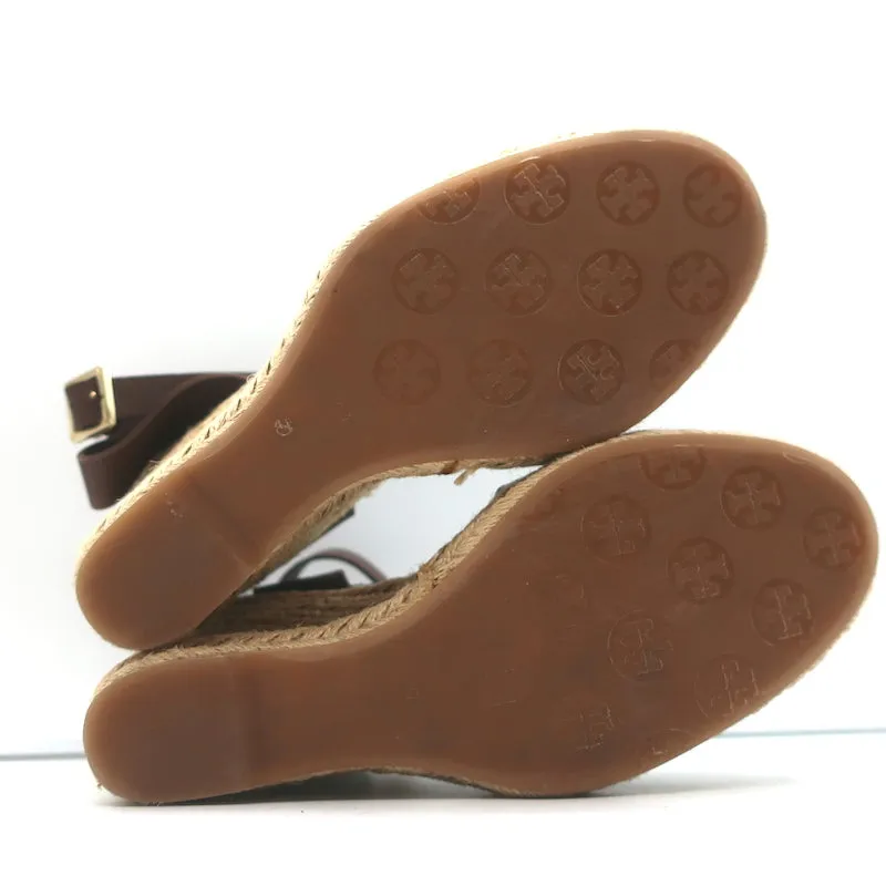 Tory Burch Espadrilles à plateforme en toile avec motif grenouille taille 10