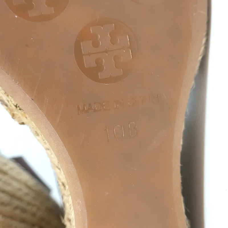 Tory Burch Espadrilles à plateforme en toile avec motif grenouille taille 10