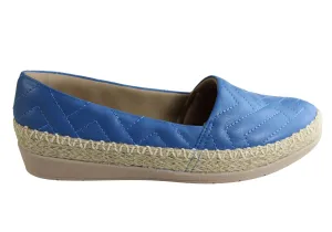 Usaflex Avril Chaussures Confort Femme en Cuir Espadrille Fabriquées au Brésil Chaussures Usaflex