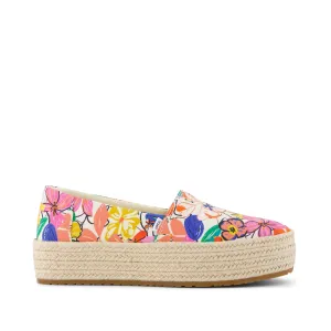 Espadrille plateforme à motifs floraux Valencia