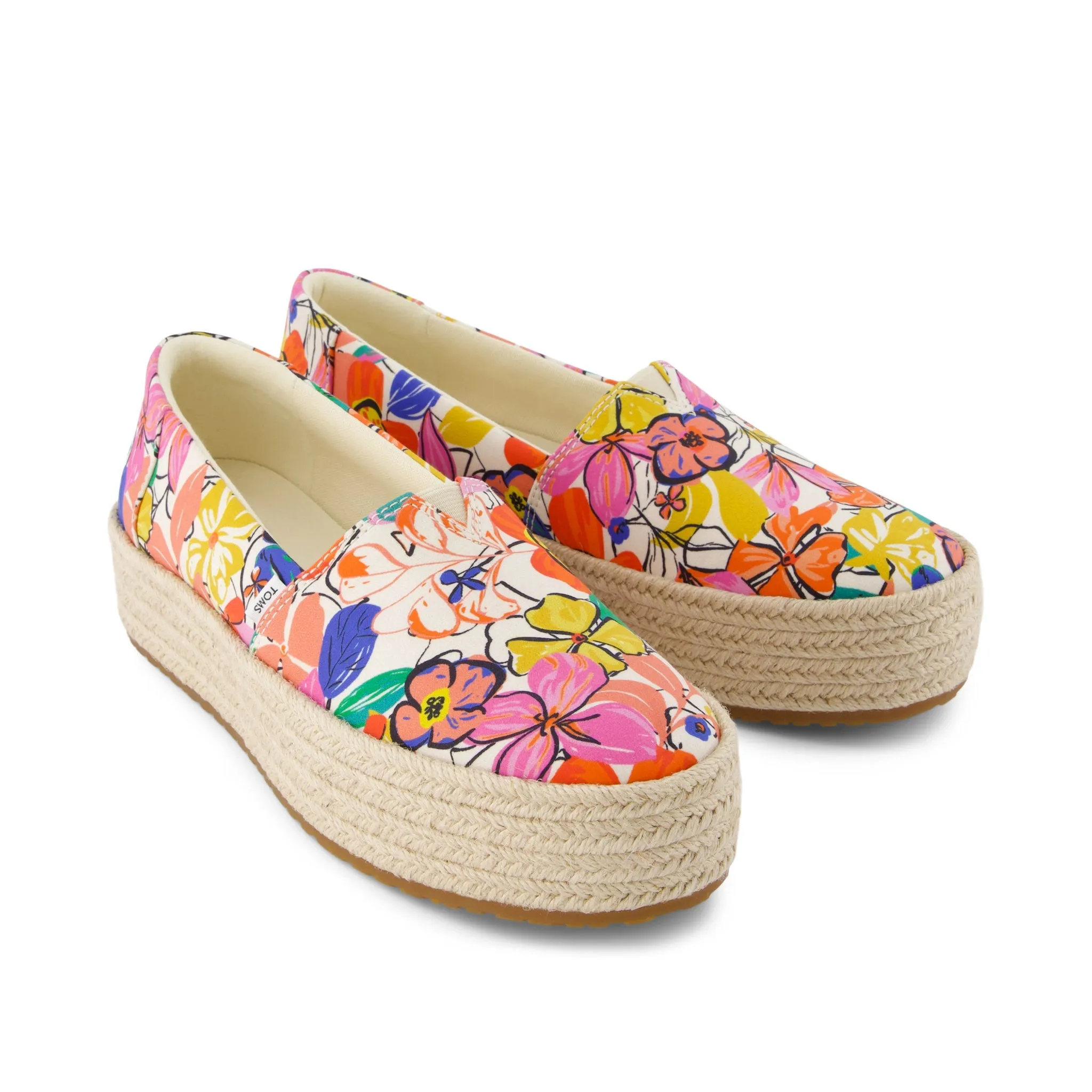 Espadrille plateforme à motifs floraux Valencia