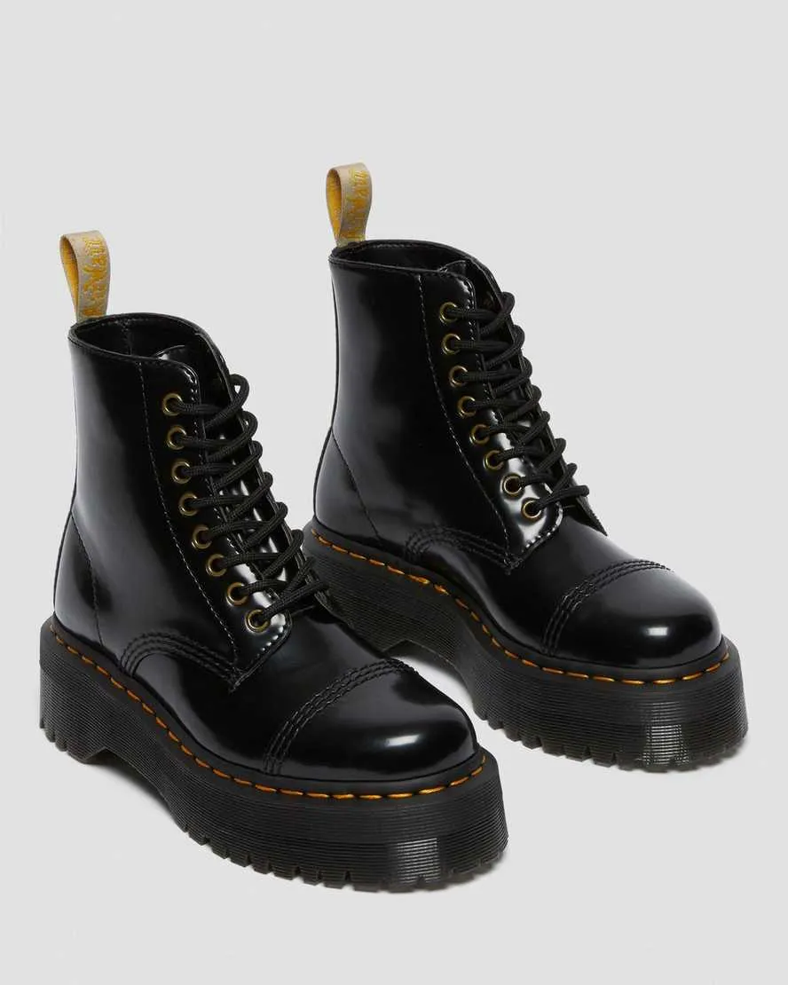 Bottes plates Vegan Sinclair en noir de Dr. Martens