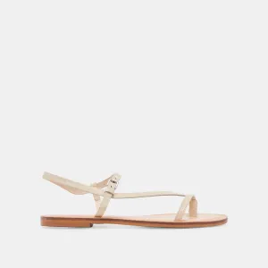 SANDALES WANDRE EN CUIR GRAVÉ OSSEIN