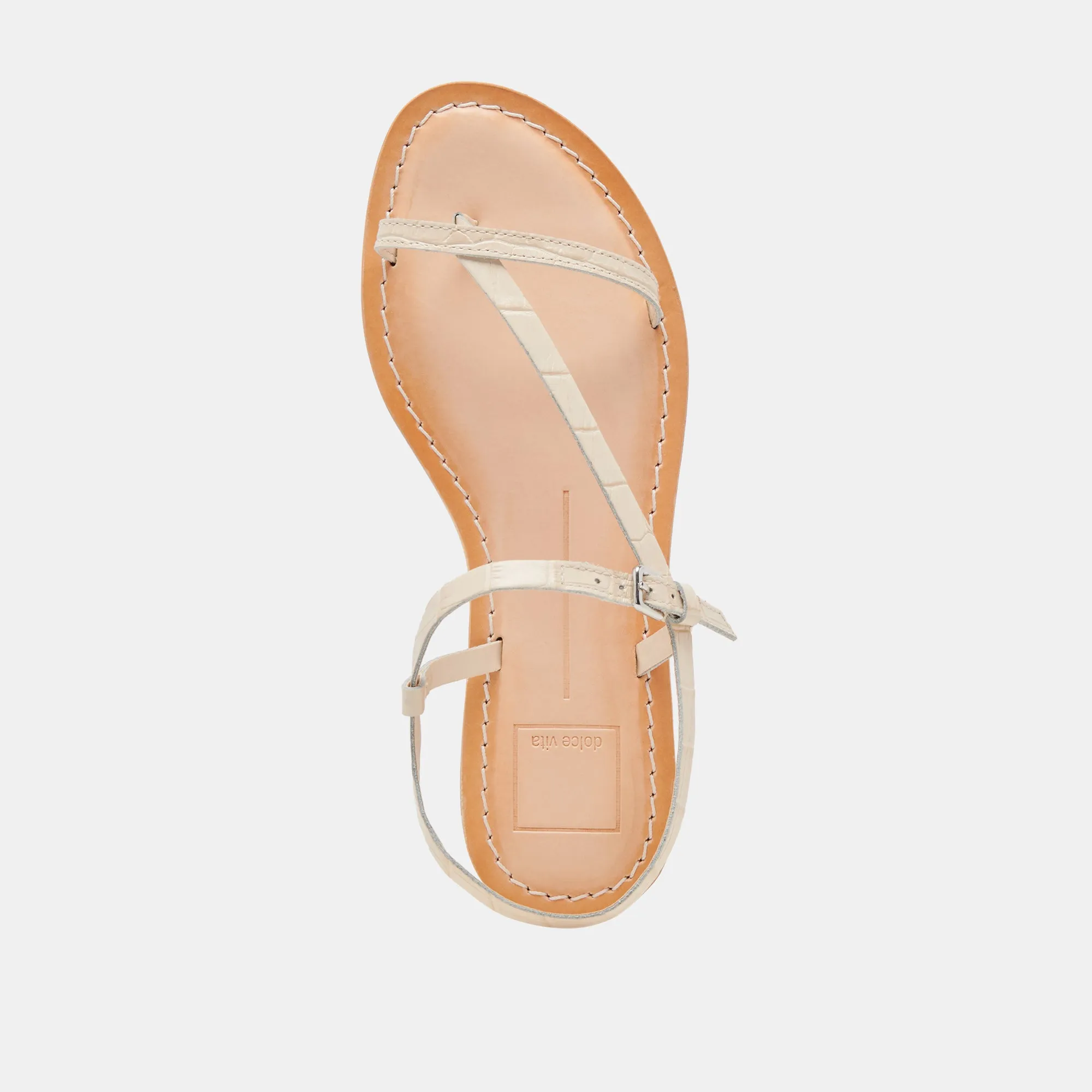 SANDALES WANDRE EN CUIR GRAVÉ OSSEIN