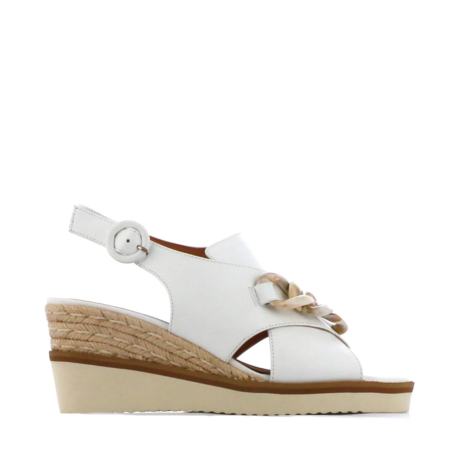 SANDALES À TALON COMPENSÉ EN CUIR WAYFARER