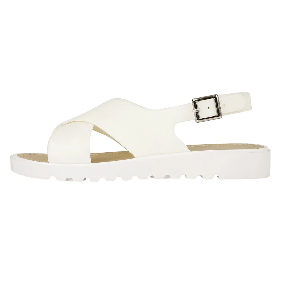 Chaussures plates blanches