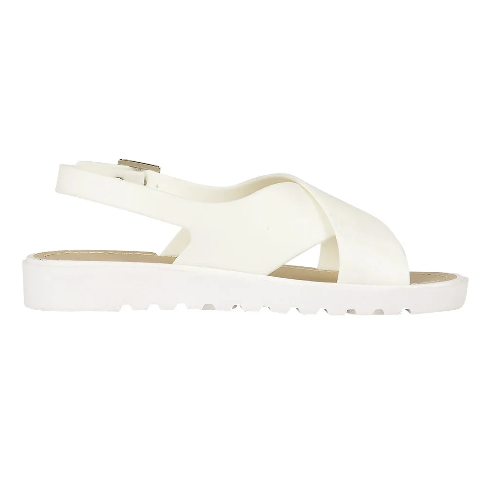 Chaussures plates blanches