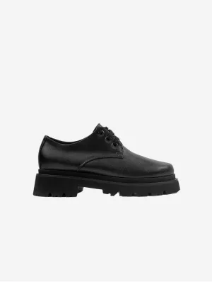 Derby vegan en cuir N2 Chunky Grape pour femmes | Noir