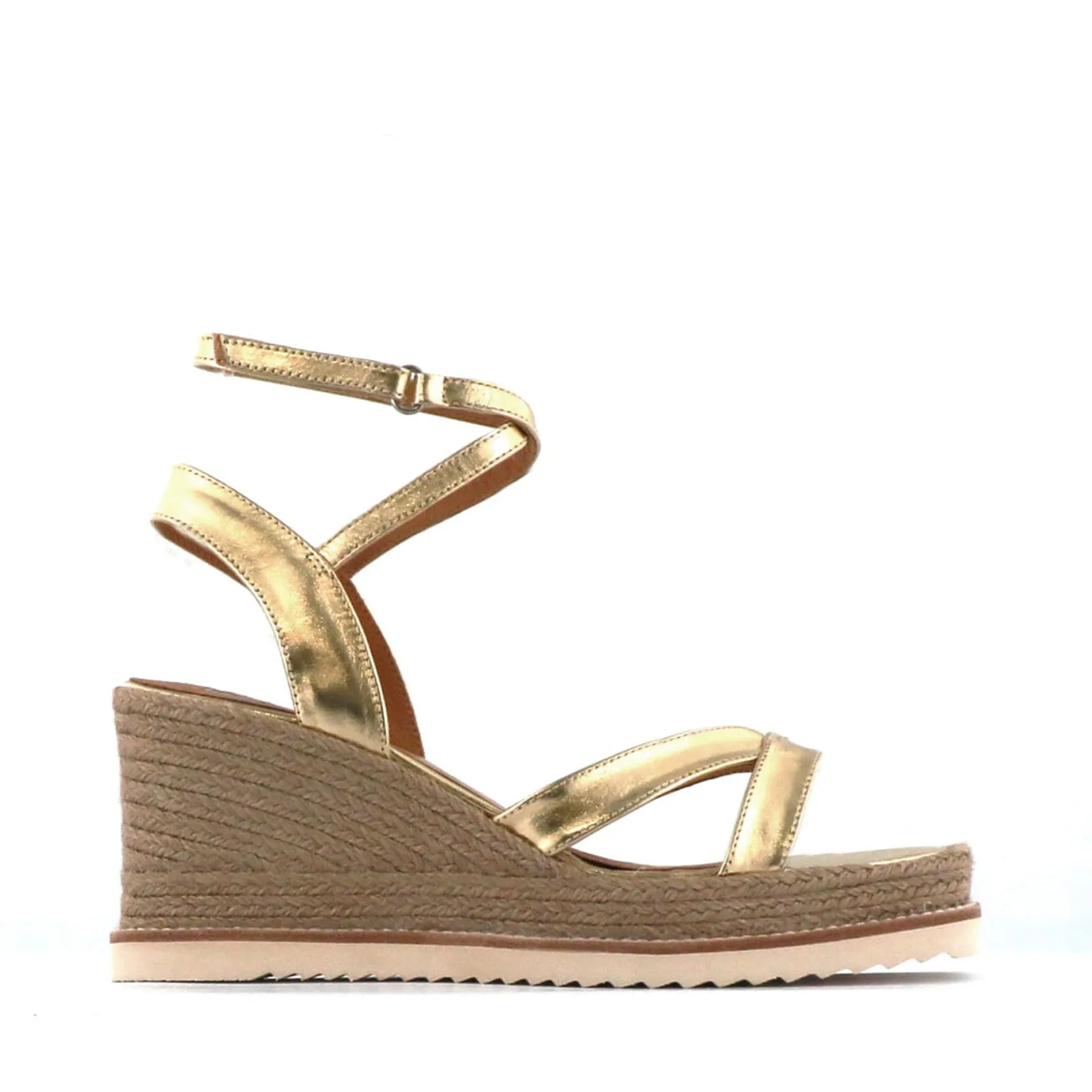SANDALES ESPADRILLES EN CUIR ZELINA