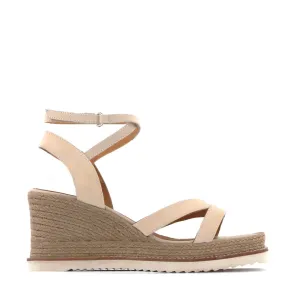 SANDALES ESPADRILLES EN CUIR ZELINA