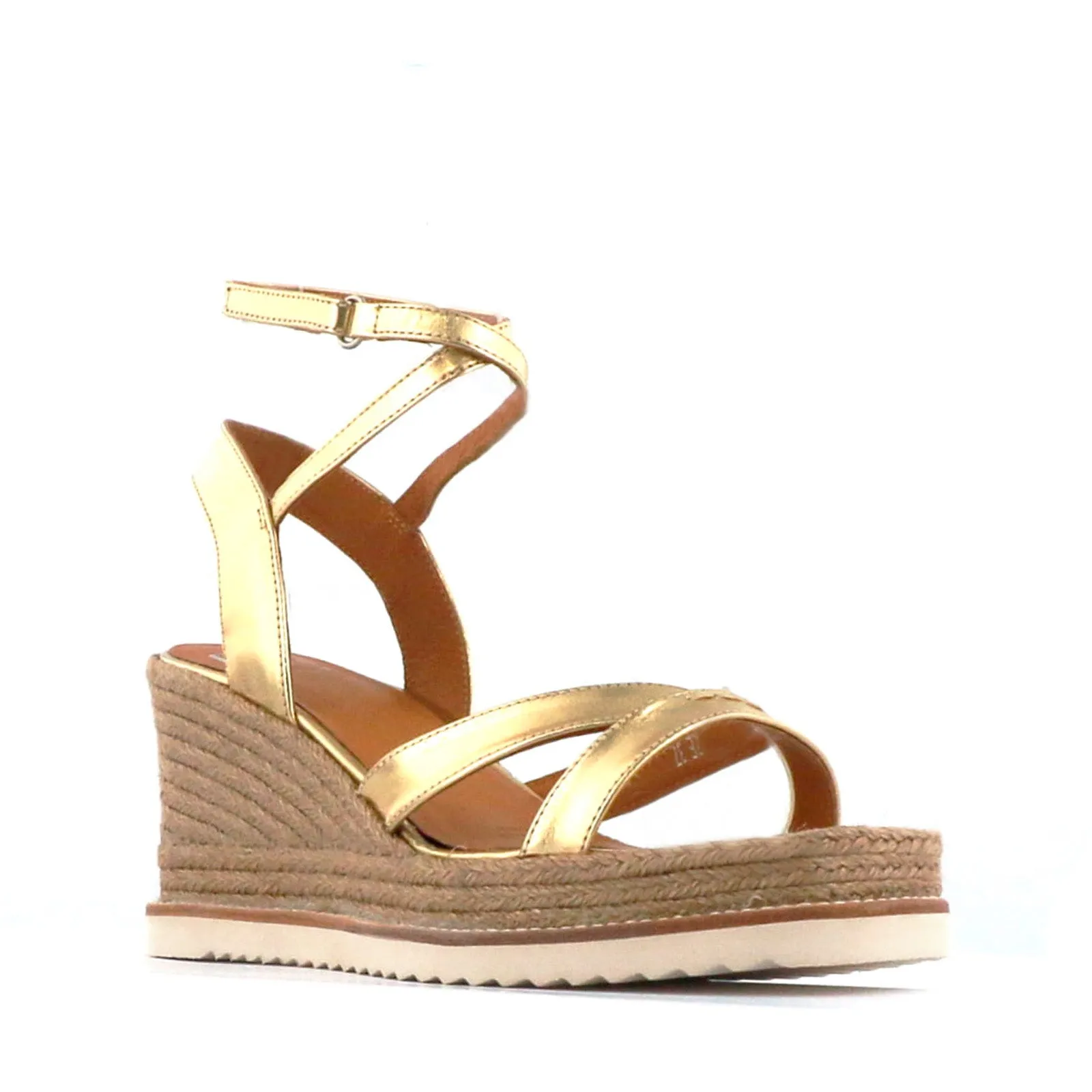 SANDALES ESPADRILLES EN CUIR ZELINA