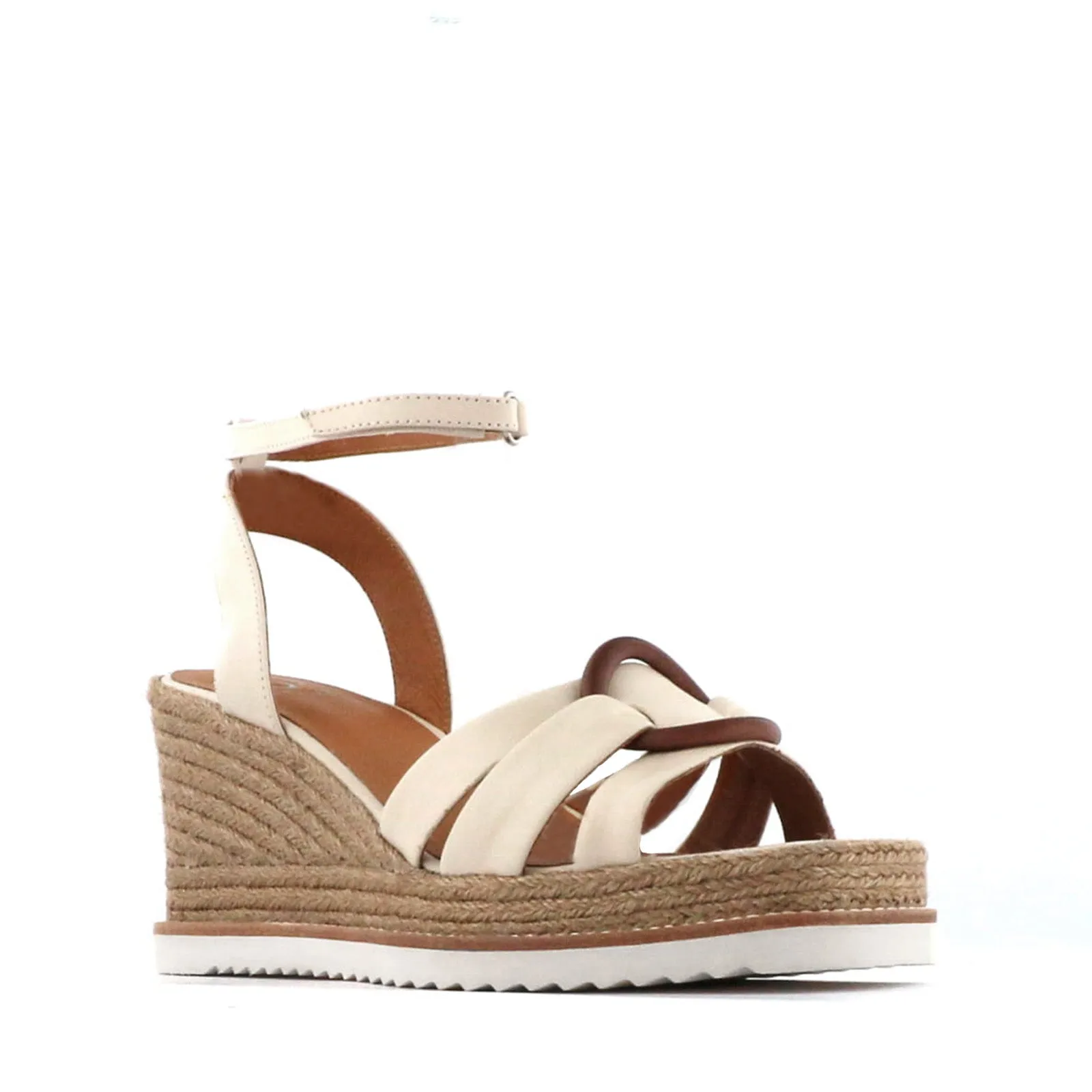 SANDALES ESPADRILLES EN CUIR ZELINE