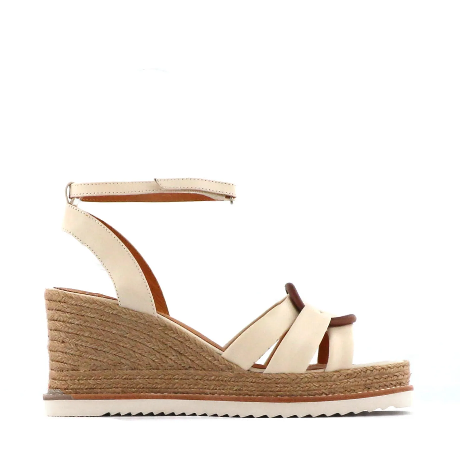 SANDALES ESPADRILLES EN CUIR ZELINE